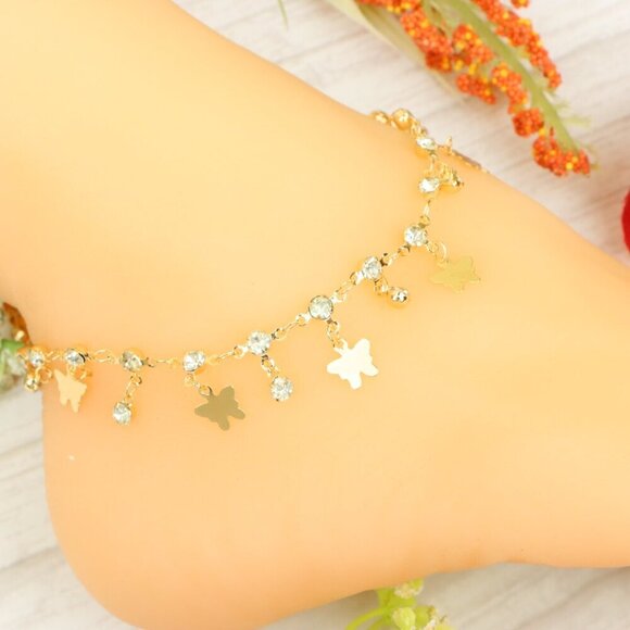 "Handmade Anklet – Elegant & Delicate Jewelry for Women | UNVRC1289 - Picture 9 of 10